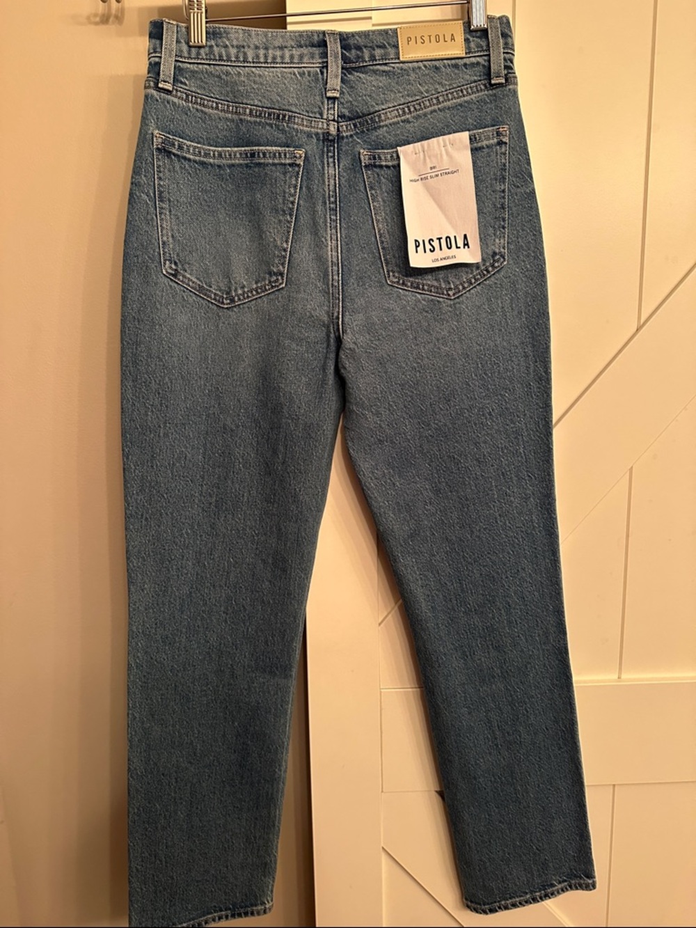pistola Medium Wash High-Rise Straight Jeans - Picture 3 of 5